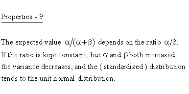 Statistical Distributions - Beta Distribution - Properties 9 - LimitingCase versus Unit Normal Distribution