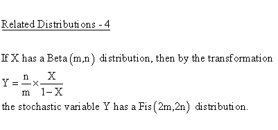 Statistical Distributions - Beta Distribution - Related Distributions 4 -Beta Distribution versus F-Distribution