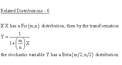 Statistical Distributions - Beta Distribution - Related Distributions 6 -Beta Distribution versus F-Distribution