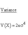Statistical Distributions - Chi Square 2 Distribution - Variance