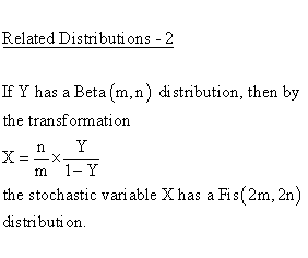Statistical Distributions - Fisher F-Distribution - Related Distributions2 - Fisher F-Distribution versus Beta Distribution