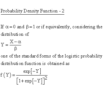 Statistical Distributions - Logistic Distribution - Probability DensityFunction 2