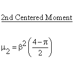 Statistical Distributions - Rayleigh Distribution - Second Centered Moment