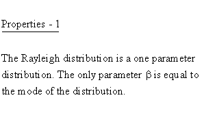 Statistical Distributions - Rayleigh Distribution - Properties 1