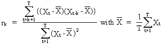 sample autocorrelation