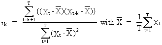 sample autocorrelation