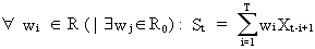 linear combination of stochastic variable
