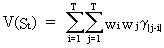 variance of linear combination of stochastic variable