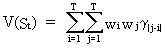 variance of linear combination of stochastic variable