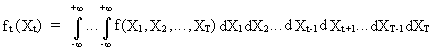 marginal distribution function of a time series