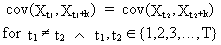 stationary time series - autocovariances (and autocorrelations) are constant