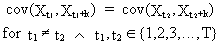 stationary time series - autocovariances (and autocorrelations) are constant