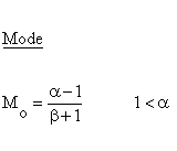 Statistical Distributions - Inverted Beta Distribution - Mode