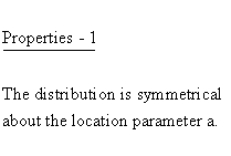 Continuous Distributions - Cauchy 2 (Parameter) Distribution - Properties
1 - Symmetry