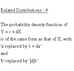 Continuous Distributions - Cauchy 2 (Parameter) Distribution - Related
Distributions 4 - Linear Function of 2-Parameter Cauchy Distribution