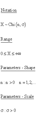 Chi Distribution - Notation - Range - Parameters