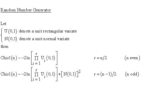 Continuous Distributions - Chi Square 1 Distribution - Random Number
Generator