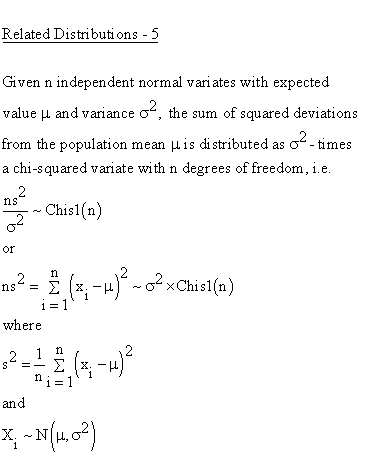 Continuous Distributions - Chi Square 1 Distribution - Related
Distributions 5 - Chi Square 1-Parameter Distribution versus Normal Distribution