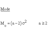 Statistical Distributions - Chi Square 2 Distribution - Mode