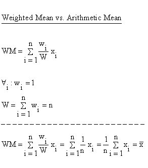 Arithmetic Mean In Statistics