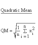 Descriptive Statistics - Central Tendency - Quadratic Mean
