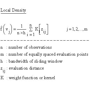 Descriptive Statistics - Density Trace - Local Density