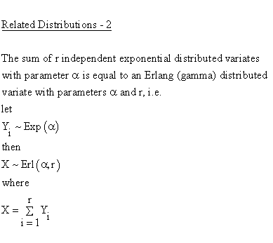 Continuous Distributions - Erlang Distribution - Related Distributions 2
- Erlang Distribution versus Exponential Distributions