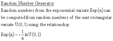 Continuous Distributions - Exponential Distribution - Random Number Generator