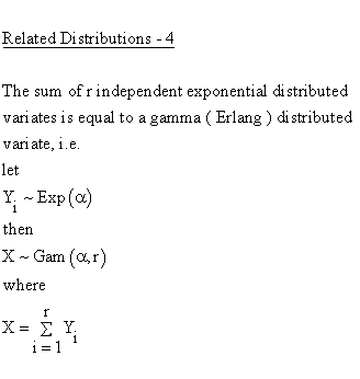 Continuous Distributions - Exponential Distribution - Related
Distributions 4 - Exponential Distribution versus Gamma 2-Parameter Distribution