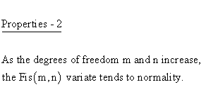 Statistical Distributions - Fisher F-Distribution - Properties 2