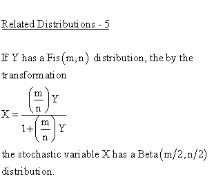 Continuous Distributions - Fisher F-Distribution - Related Distributions
5 - Fisher F-Distribution versus Beta Distribution