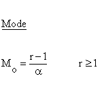 Statistical Distributions - Gamma Distribution - Mode