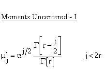 Statistical Distributions - Inverted Gamma Distribution - UncenteredDescriptive Statistics - Moments 1