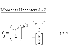 Statistical Distributions - Inverted Gamma Distribution - UncenteredDescriptive Statistics - Moments 2