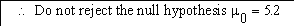 conclusion: do not reject the null hypothesis