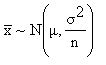 the mean of x is normally distributed