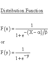Continuous Distributions - Logistic Distribution - Distribution Function