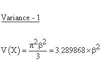 Statistical Distributions - Logistic Distribution - Variance 1