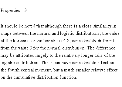 Statistical Distributions - Logistic Distribution - Properties 3