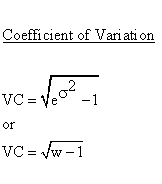 Continuous Distributions - Lognormal Distribution - Coefficient of
Variation