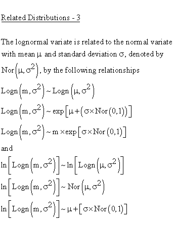 Statistical Distributions - Lognormal Distribution - Related Distributions3 - Lognormal Distribution versus Normal Distribution