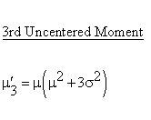 Continuous Distributions - Normal Distribution - Third Uncentered Moment