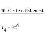 Continuous Distributions - Normal Distribution - Fourth Centered Moment