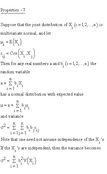 Statistical Distributions - Normal Distribution - Properties 7 - Sum ofNormal Distributions