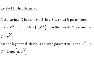 Statistical Distributions - Normal Distribution - Related Distributions 3- Normal Distribution versus Lognormal Distribution