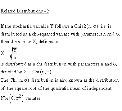 Statistical Distributions - Normal Distribution - Related Distributions 5- Normal Distribution versus Chi Distribution