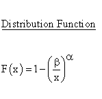 Pareto Distribution - Distribution Function