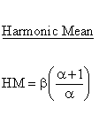 Statistical Distributions - Pareto Distribution - Harmonic Mean