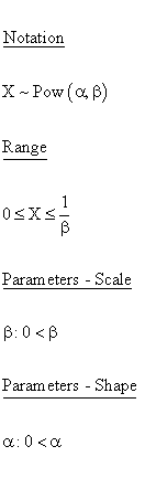 Power Distribution - Notation - Range - Parameters