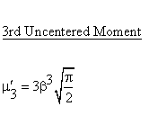 Continuous Distributions - Rayleigh Distribution - Third Uncentered
Moment